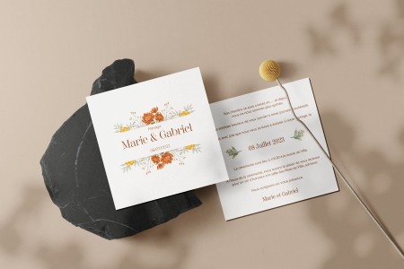 Faire-part de mariage, support de communication